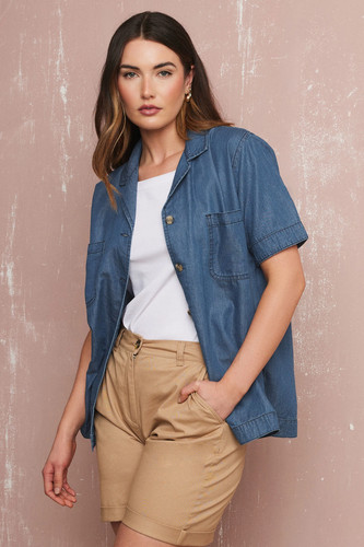 Lts tall denim hemd mit - tall,