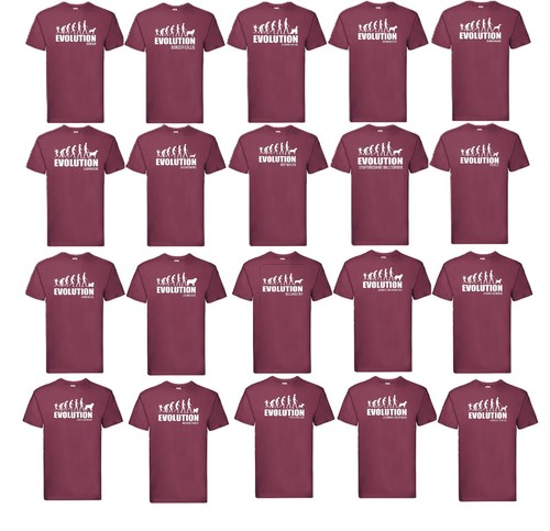 Dog evolution shirt weinrot - dog,